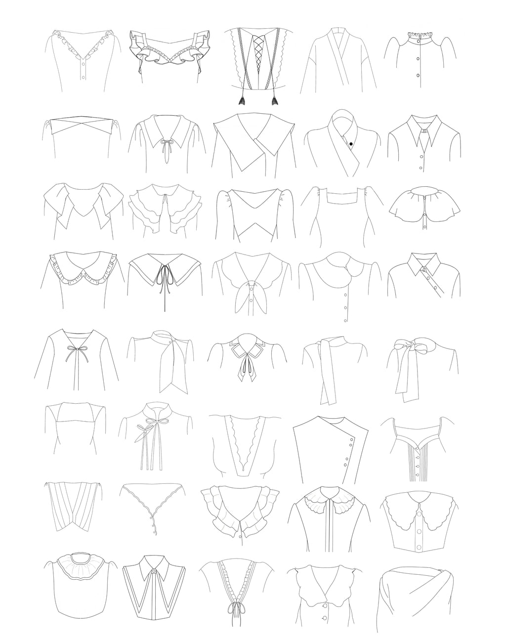 120+ Fashion Flat Sketches and Design Ideas